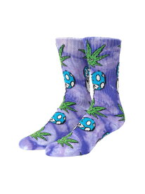 GREEN BUDDY MUSHROOM TD SOCK ソックス HUF ハフ 靴下・レッグウェア 靴下 ブラック パープル[Rakuten Fashion]