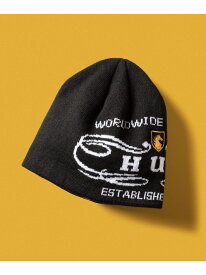 WORLDWIDE CLOTHIERS BEANIE / HUF ハフ ビーニー ニット帽 HUF ハフ 帽子 ニット帽・ビーニー ブラック ホワイト【送料無料】[Rakuten Fashion]