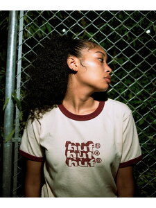 HAND STACKED TINY RINGER TEE / HUF �����K�[T�V���c HUF �n�t �g�b�v�X �J�b�g�\�[�ET�V���c �z���C�g �O���[�� �l�C�r�[�y���������z[Rakuten Fashion]