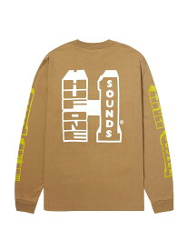 HUF ONE SOUND L/S TEE HUF ハフ ロンT HUF ハフ トップス カットソー・Tシャツ ブラック ベージュ【送料無料】[Rakuten Fashion]