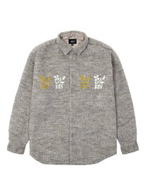 BLOSSOM L/S SHIRT HUF ハフ シャツ HUF ハフ トップス シャツ・ブラウス グレー【送料無料】[Rakuten Fashion]