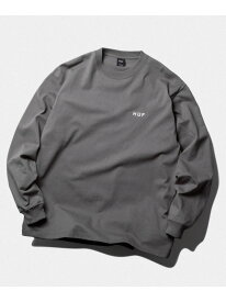 OG LOGO L/S TEE HUF ハフ Tシャツ HUF ハフ トップス カットソー・Tシャツ グレー ブラック グリーン ホワイト【送料無料】[Rakuten Fashion]