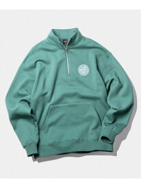 REGIONAL HALF ZIP FLEECE HUF ハフ ロゴ フリース スウェット HUF ハフ トップス スウェット・トレーナー グリーン パープル ブラック グレー【送料無料】[Rakuten Fashion]