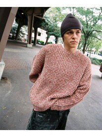 1984 MELANGE SWEATER/ HUF ハフ セーターニット HUF ハフ トップス ニット ブラウン ブラック【送料無料】[Rakuten Fashion]
