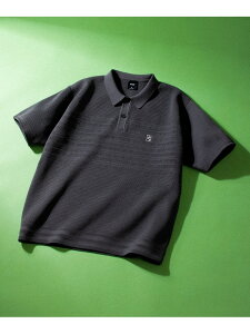 MEGABLAST KNIT POLO TOP / HUF �n�t �j�b�g �|���V���c HUF �n�t �g�b�v�X �|���V���c �O���[ �p�[�v���y���������z[Rakuten Fashion]