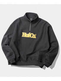 HUF CO HALF ZIP FLEECE ハフ ジップフリース HUF ハフ トップス スウェット・トレーナー ブラック グレー グリーン ネイビー【送料無料】[Rakuten Fashion]