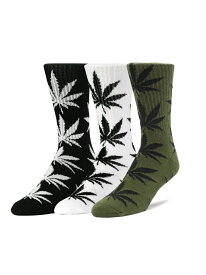 HUF SET 3 PACK PL SOCK HUF ハフ ロゴ ソックス HUF ハフ 靴下・レッグウェア 靴下【送料無料】[Rakuten Fashion]