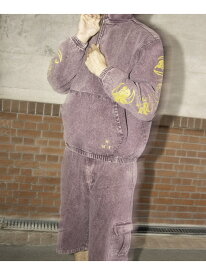 PEGASUS HALF ZIP TOP / HUF ハフ ハーフジップ HUF ハフ トップス その他のトップス グレー パープル【送料無料】[Rakuten Fashion]