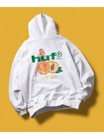 PEACHY HOODIE / HUF フード パーカー HUF ハフ トップス パーカー・フーディー ブラック ピンク グレー【送料無料】[Rakuten Fashion]