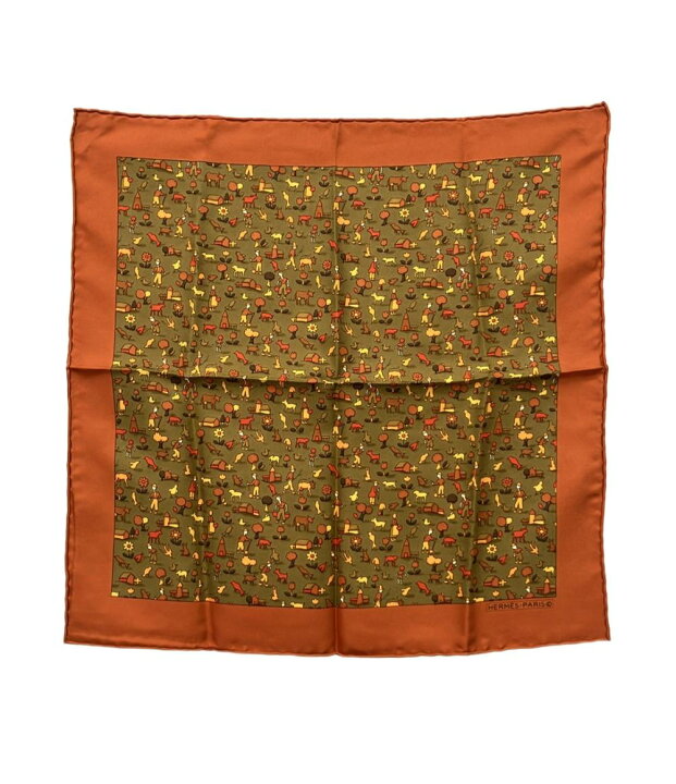 楽天市場】【中古】 美品 エルメス スカーフ シルク100% カレ45  