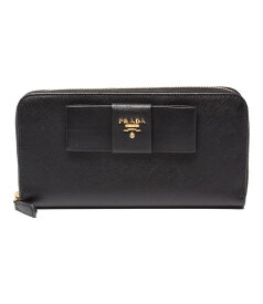 【7%OFFクーポン18日23:59迄】【中古】 プラダ ラウンドファスナー長財布 レディース PRADA