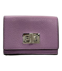 【7%OFFクーポン&500円OFFクーポン15日0時〜18日23:59迄】【中古】 フェンディ 三つ折り財布 マイクロ レザー 8M0426A91BF1JN2 レディース FENDI