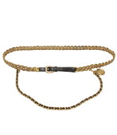 【中古】 シャネル レザー チェーンベルト COCO COIN ゴールド金具 レディース CHANEL