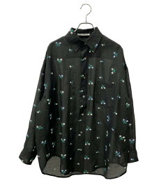 【先着クーポン16日1:59迄】【中古】 ティッカ 長袖シャツ ブラック シアー 刺繍 フラワーエンブロイダリーシャツ TBDA-361 レディース SIZE F (M) TICCA