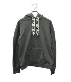 【7%OFFクーポン&500円OFFクーポン15日0時〜18日23:59迄】【中古】 セリーヌ パーカー スウェット ルーズ フーディー コットンフリース 長袖 ライトグレー 2Y468670Q メンズ SIZE M CELINE