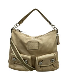 【全品5%OFFクーポン14日23:59迄】【中古】 コーチ ショルダーバッグ 2WAY 肩掛け 斜め掛け レザー ポピー 16486 レディース COACH