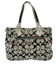 【全品5%OFFクーポン14日23:59迄】【中古】 コーチ トートバッグ ポピー シグネチャー F18711 レディース COACH