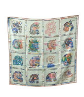 【中古】 エルメス スカーフ シルク100% カレ90 Chevaloscope レディース HERMES