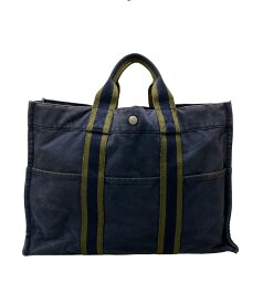 【先着クーポン11日1:59迄】【中古】 エルメス トートバッグ キャンバス フールトゥMM レディース HERMES