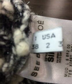 シーバイクロエSIZE38(M)ツイードニットスカートSEEBYCHLOEレディース【中古】