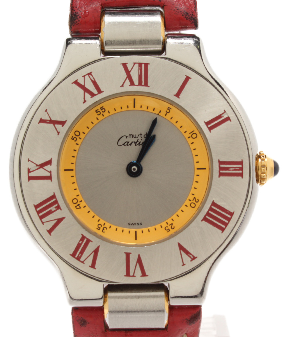 信頼 クオーツ マスト21 腕時計 中古 カルティエ 1330 Cartier レディース レディース腕時計 Jarmanlab k Ac Uk