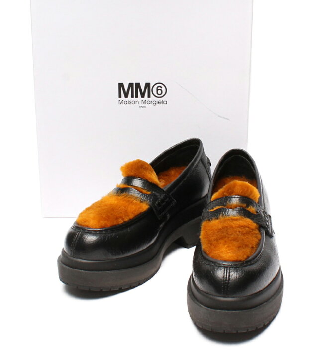 楽天市場】【中古】美品 エムエムシックス エコファーレザーモカシン 