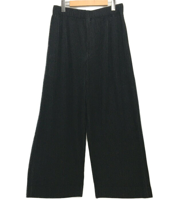 楽天市場】【中古】美品 ロングプリーツ ワイドパンツ ブラック 