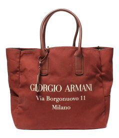 【中古】 ジョルジオアルマーニ トートバッグ キャンバス Borgonuovo メンズ GIORGIO ARMANI