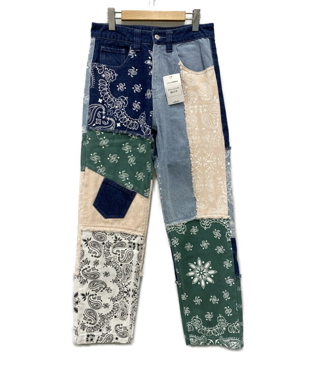 楽天市場】【中古】 ジーンズ デニムパンツ パッチワーク柄 メンズ 
