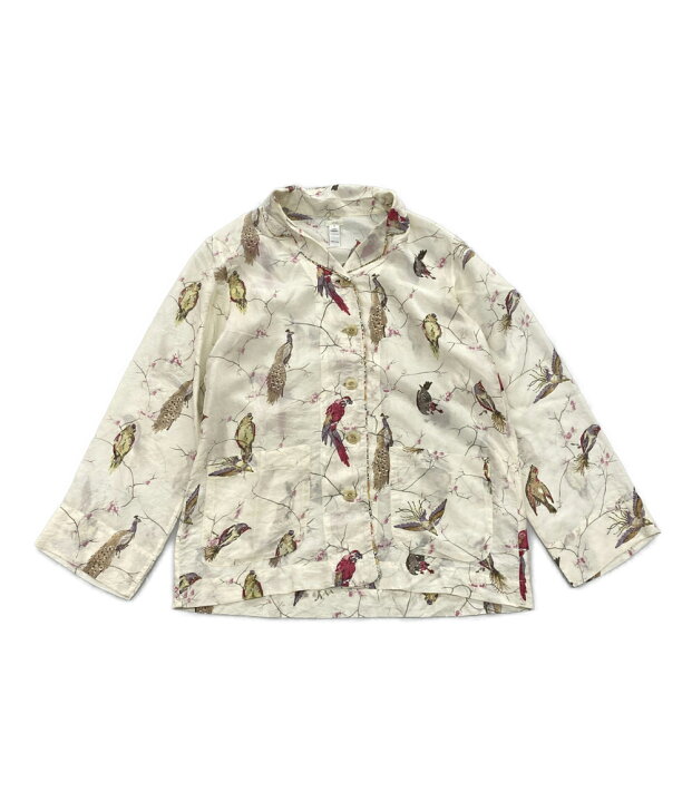 楽天市場】【中古】 ドーサ 長袖ブラウス 鳥プリント シルク100 
