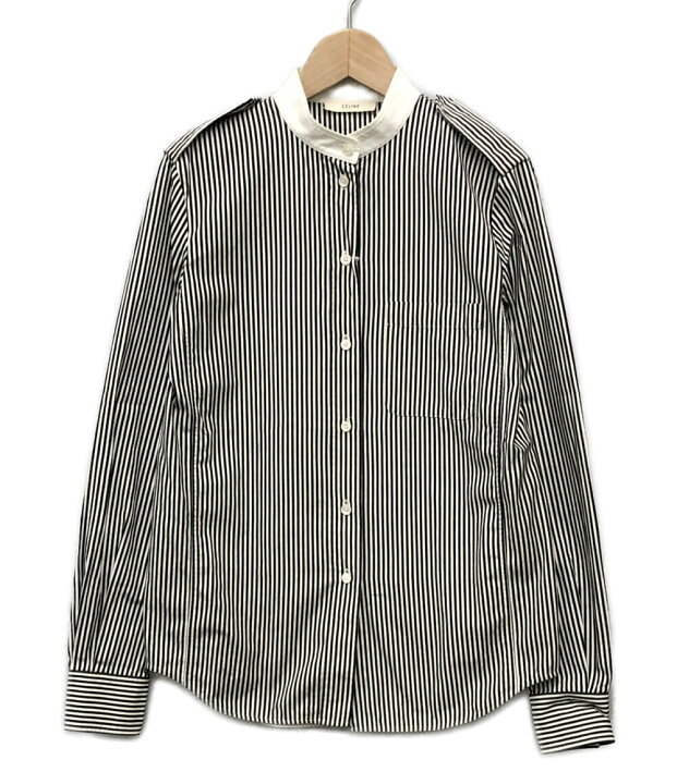 楽天市場】【中古】 セリーヌ スタンドカラーシャツ ストライプ柄 