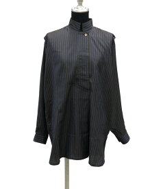 【中古】 長袖シャツ シルク100％ ストライプ柄 レディース SIZE M (M) ISSEY MIYAKE　PERMANENTE