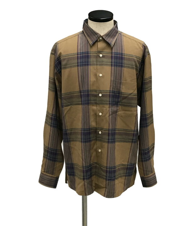 楽天市場】【中古】美品 オーラリー 長袖シャツ チェック柄 メンズ 