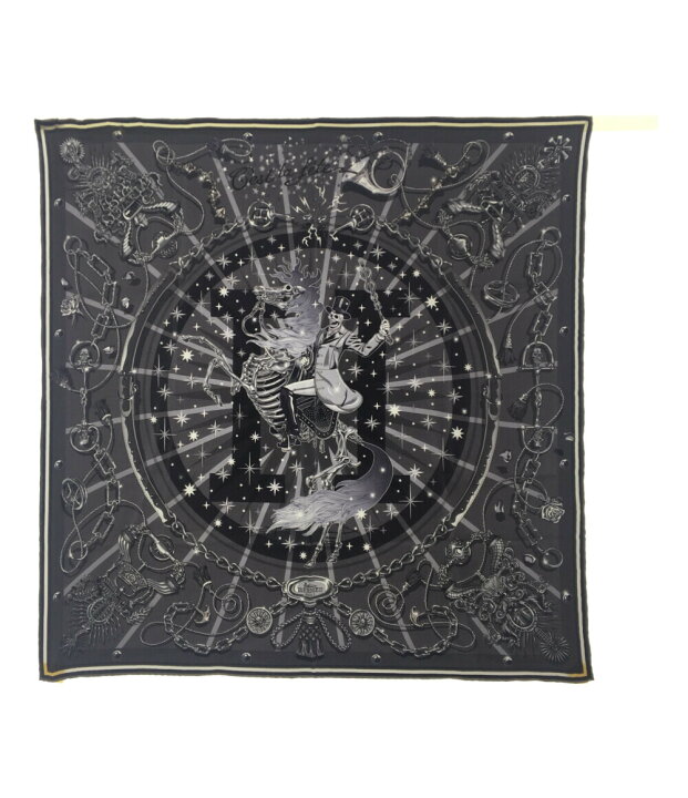 楽天市場】【中古】 エルメス スカーフ カレ70 シルク100%ドクロ柄  