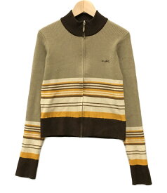 【5%OFFクーポン 7日9：59迄】【中古】 エックスガール 長袖カーディガン PARTICAL STRIPE KNIT CARDIGAN レディース SIZE ONE SIZE (M) X-GIRL