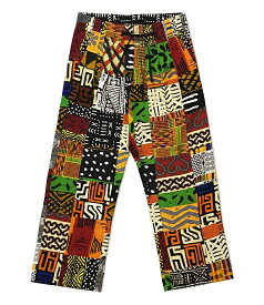 【1,000円OFFクーポン13日23:59迄】【中古】 モニタリー ワイドドロップパンツ wide drop pants african wax block print メンズ SIZE S MONITALY