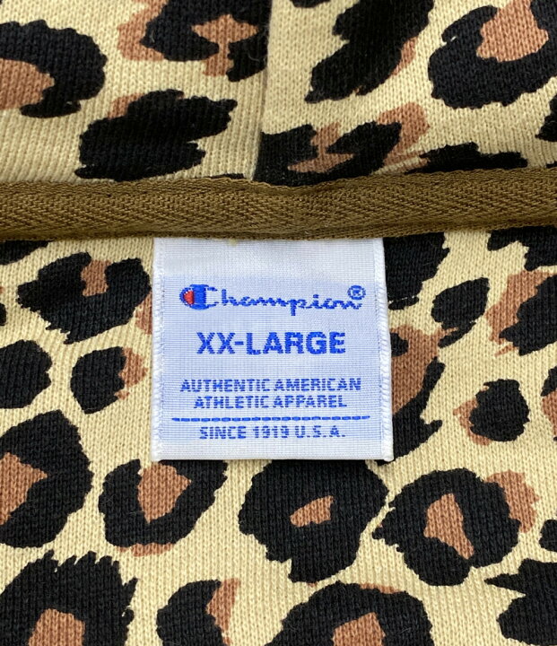 楽天市場】【中古】 チャンピオン ジップアップパーカー レオパード柄  