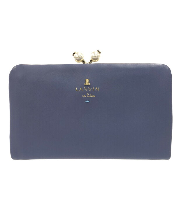 楽天市場】【中古】美品 ランバンオンブルー 二つ折り財布 ミディアム 
