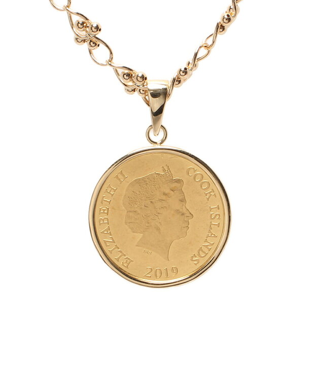 楽天市場】【中古】 ネックレス K24 K18 1／20oz モナリザコイントップ 