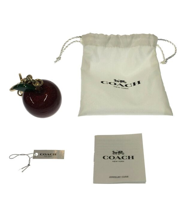 楽天市場】【中古】美品 コーチ バッグチャーム キーリング リンゴ  