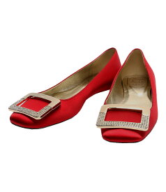 【中古】 ロジェヴィヴィエ パンプス RED Satin レディース SIZE 34 Roger Vivier