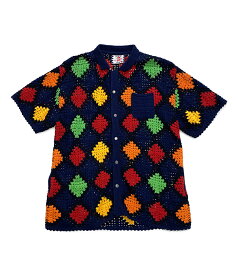 【中古】 サノバチーズ 半袖シャツ Stained glass Knit 22ss メンズ SIZE M SON OF THE CHEESE