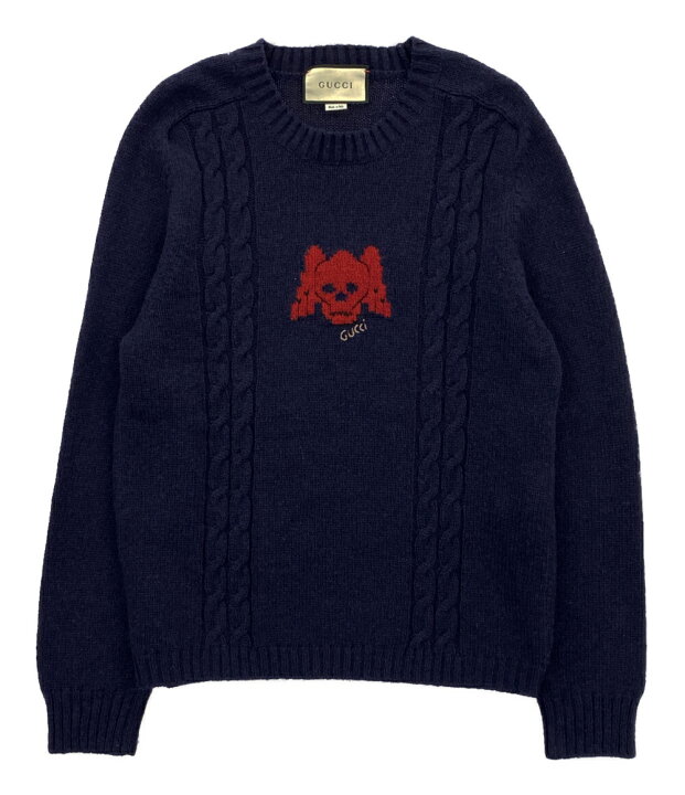 楽天市場】【中古】 グッチ ニット ウィングドスカル カシミヤ混 19AW 