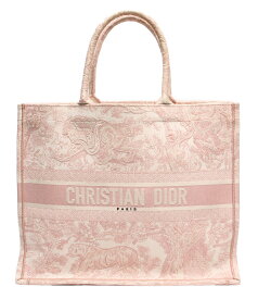 【中古】 クリスチャンディオール トートバッグ DIOR BOOK TOTE バッグ ラージ トワル ドゥ ジュイ エンブロイダリー レディース Christian Dior