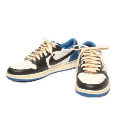 【中古】美品 ナイキ ローカットスニーカー エア ジョーダン 1 LOW トラヴィス スコット フラグメント DM7866-140 メンズ SIZE 27.5 (L) NIKE