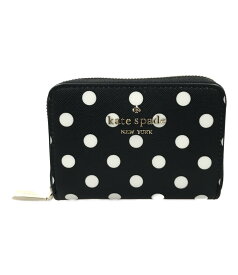 【中古】 ケイトスペード ミニウォレット ラウンドファスナー 水玉模様 レディース kate spade