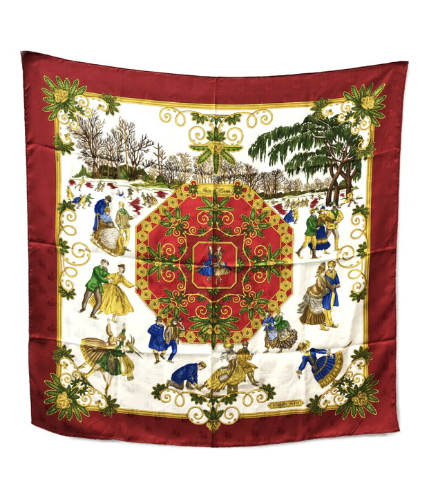 楽天市場】【中古】美品 エルメス スカーフ カレ90 シルク100% 冬の  