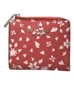 【5%OFFクーポン18日0時～21日9:59迄】【中古】 ケイトスペード 二つ折り財布 花柄 レディース kate spade