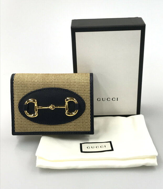 楽天市場】【中古】美品 グッチ 二つ折り財布 ホースビット付き 621887  