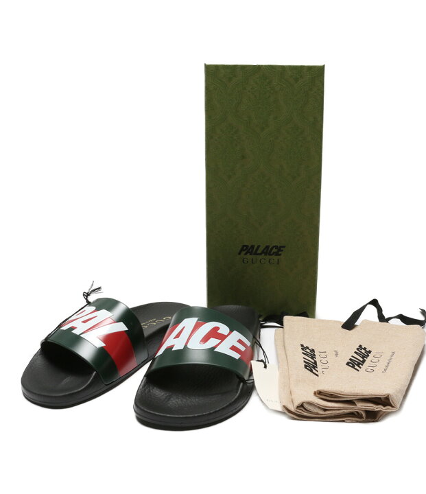 楽天市場】【中古】美品 グッチ サンダル PALACE Logo Web Sandal 
